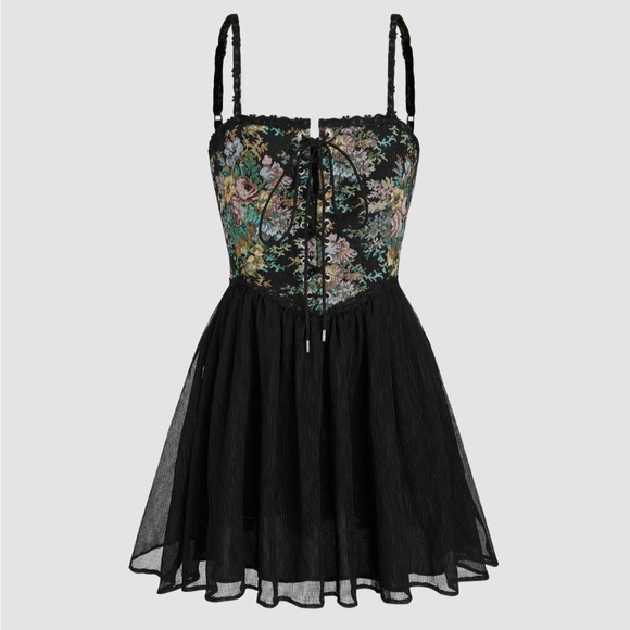 Cider Dresses & Skirts - Cider Floral Corset Style Dress